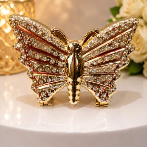 Butterfly clutch silver golden colour