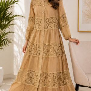 Elegant Lace Long Gown Dress
