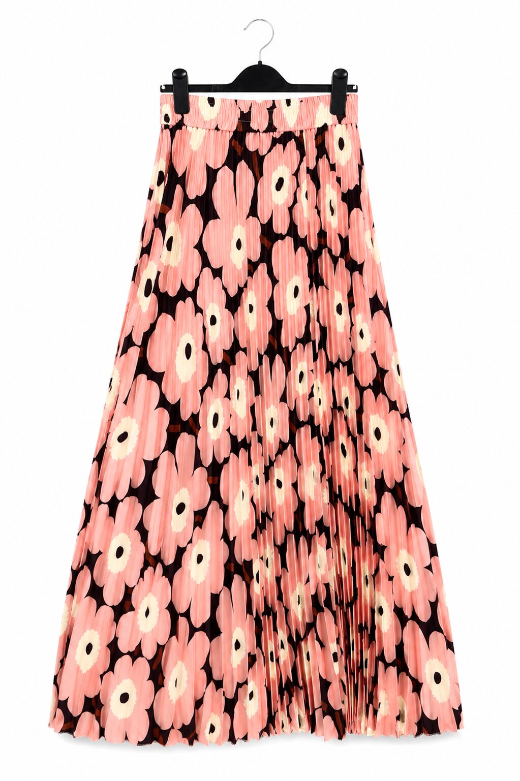 Elegant Floral Pleated Long Skirt for Women - Image 3
