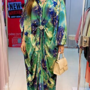 Luxury Silk Long Kaftan Dress